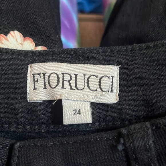 Fiorucci Angel Print Black Wash Skinny Straight Leg Jeans - Picture 5 of 5